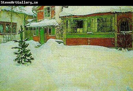 Carl Larsson stuga i sno